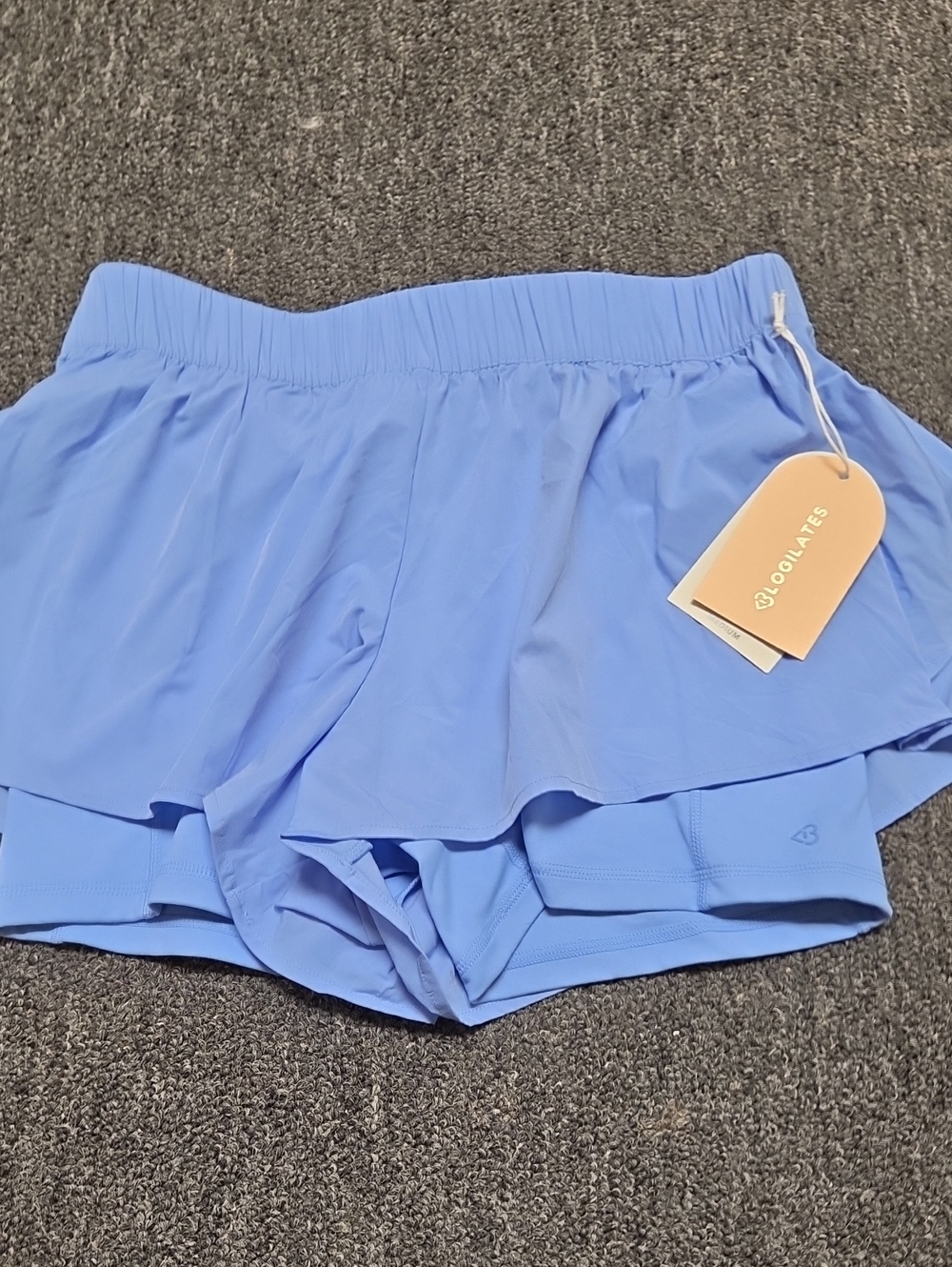 (#2C) Logilates Women's Periwinkle Athletic Skort Shorts
